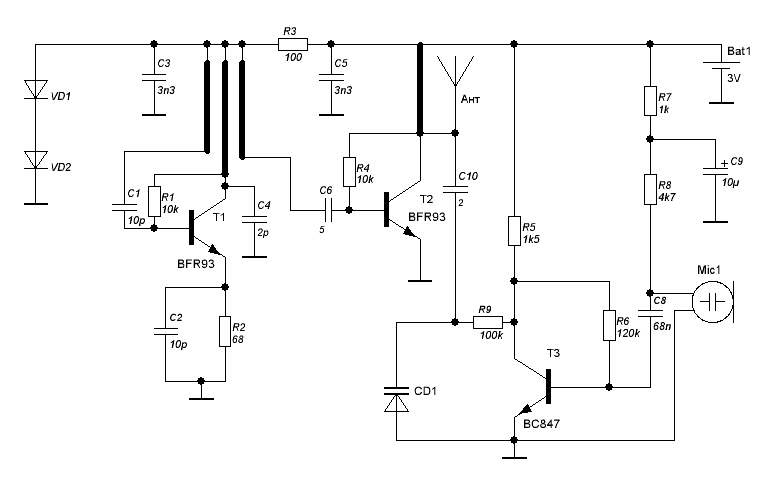 Частоте 1 1 ггц. Схема транзисторного СВЧ усилителя на 10 ГГЦ. Схема Генератор 1 ГГЦ частоты. Схемы СВЧ генераторов. СВЧ Генератор на 2 транзисторах.